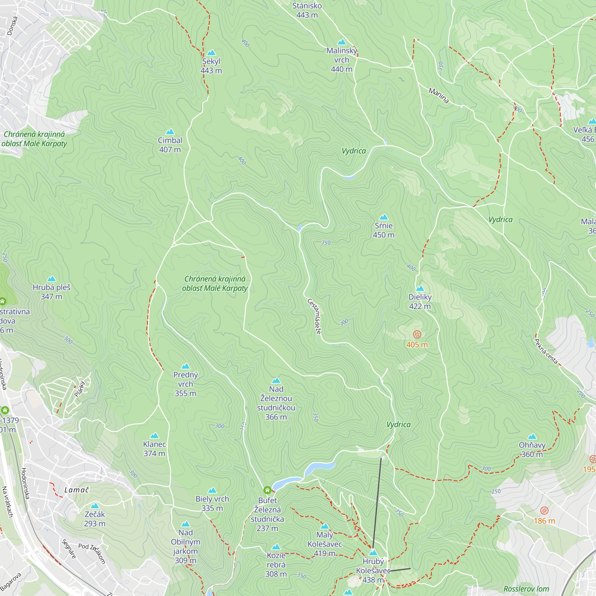 Domček na strome Dlhé lúky map