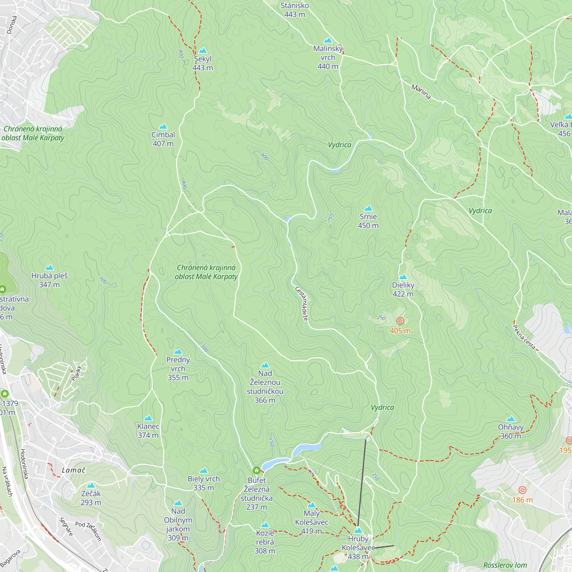 Domček na strome Dlhé lúky map