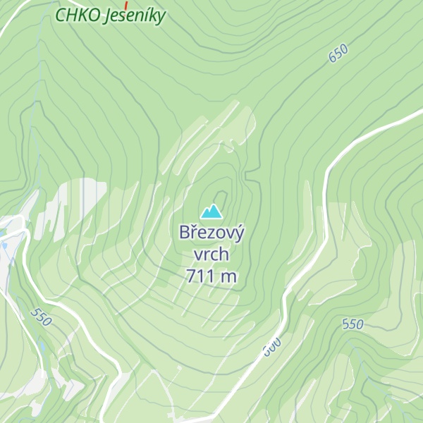 Map of Březový vrch