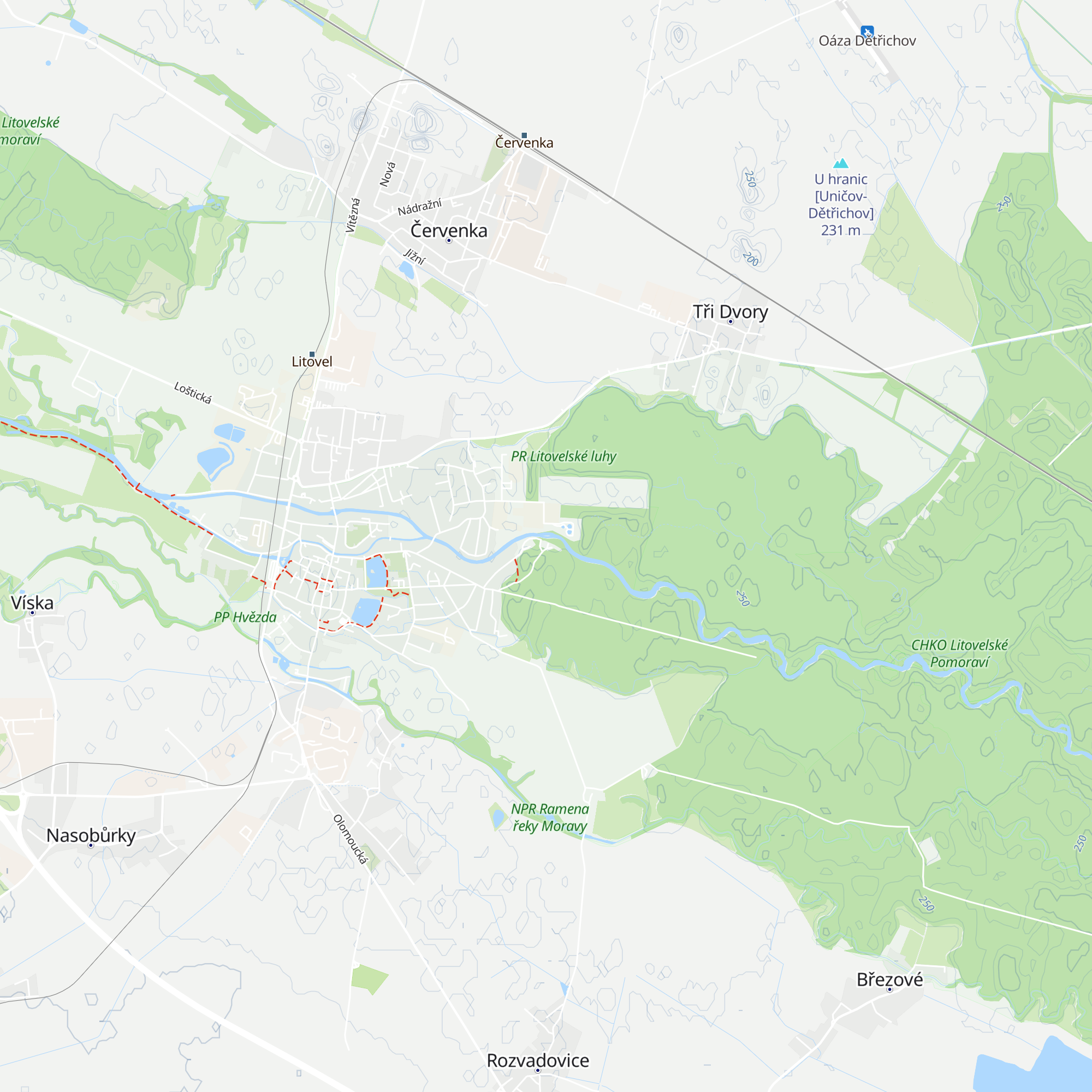 Chata Doubravka map