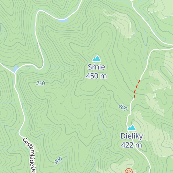 Map of Vlčí vrch