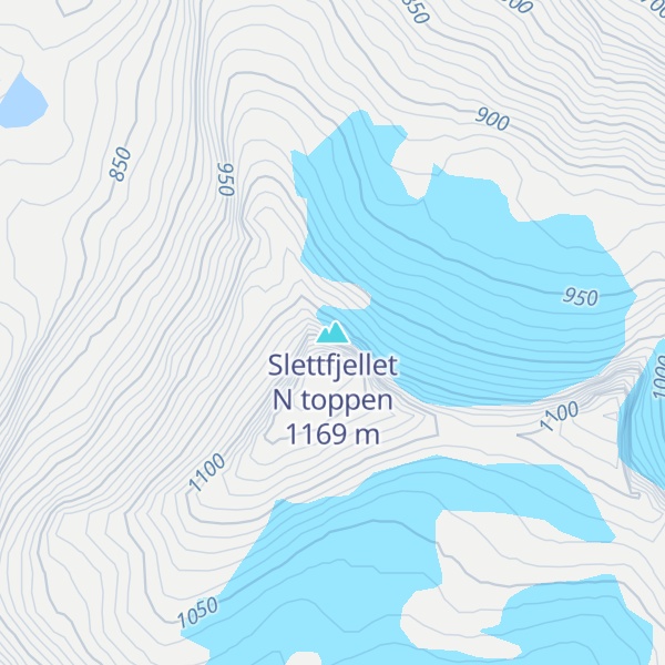 Map of Slettfjellet N toppen