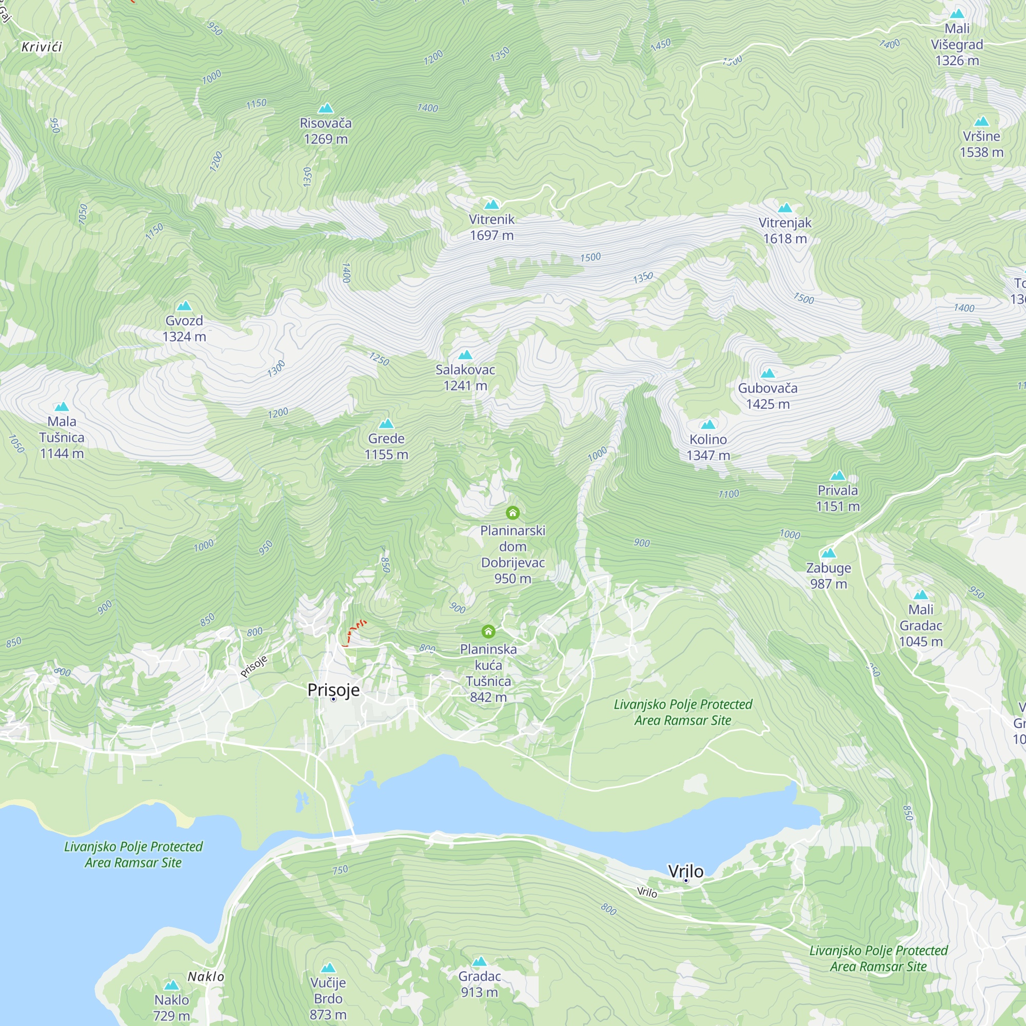 Planinarski dom Dobrijevac map