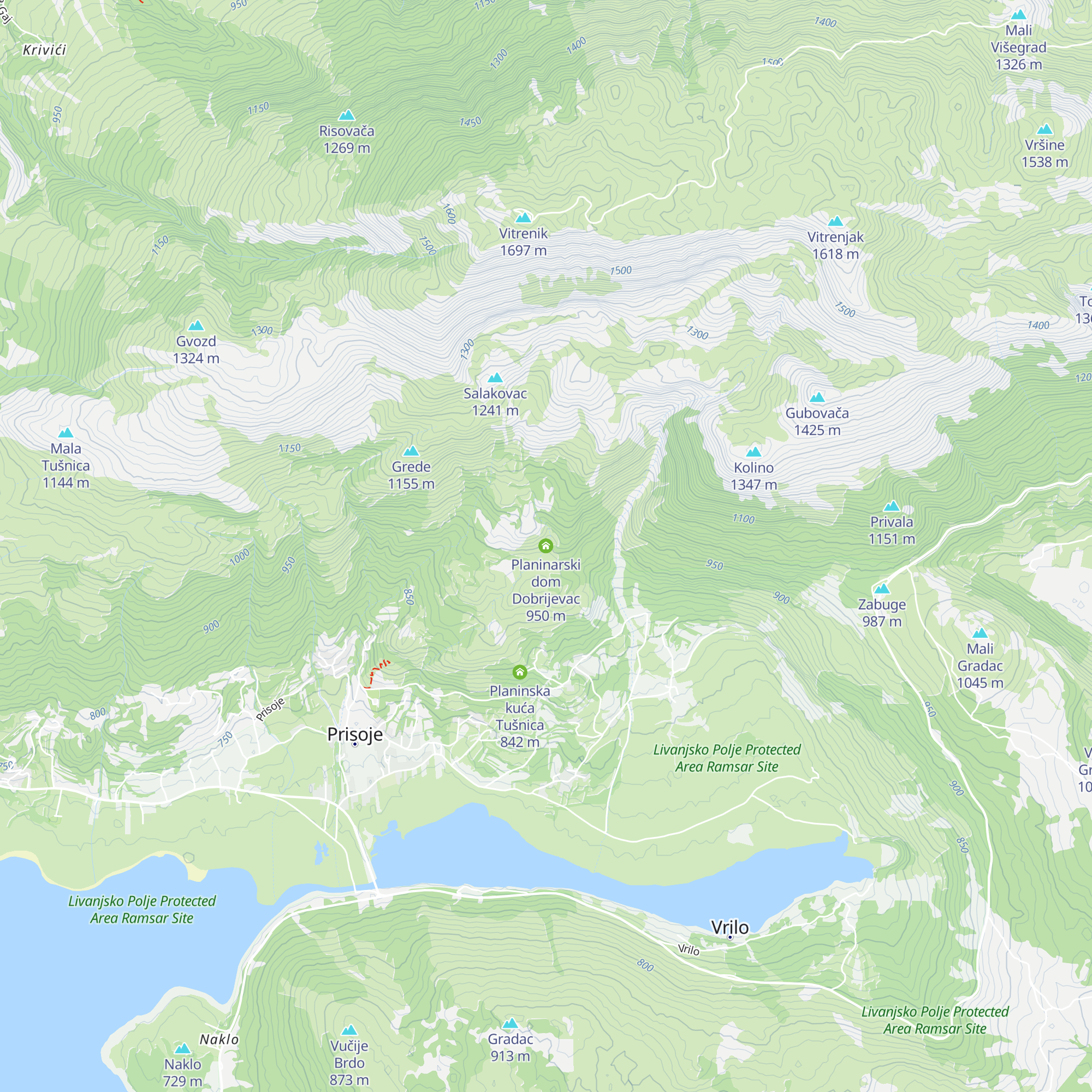 Planinarski dom Dobrijevac map