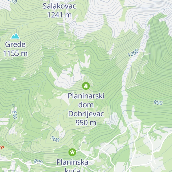 Map of Planinarski dom Dobrijevac