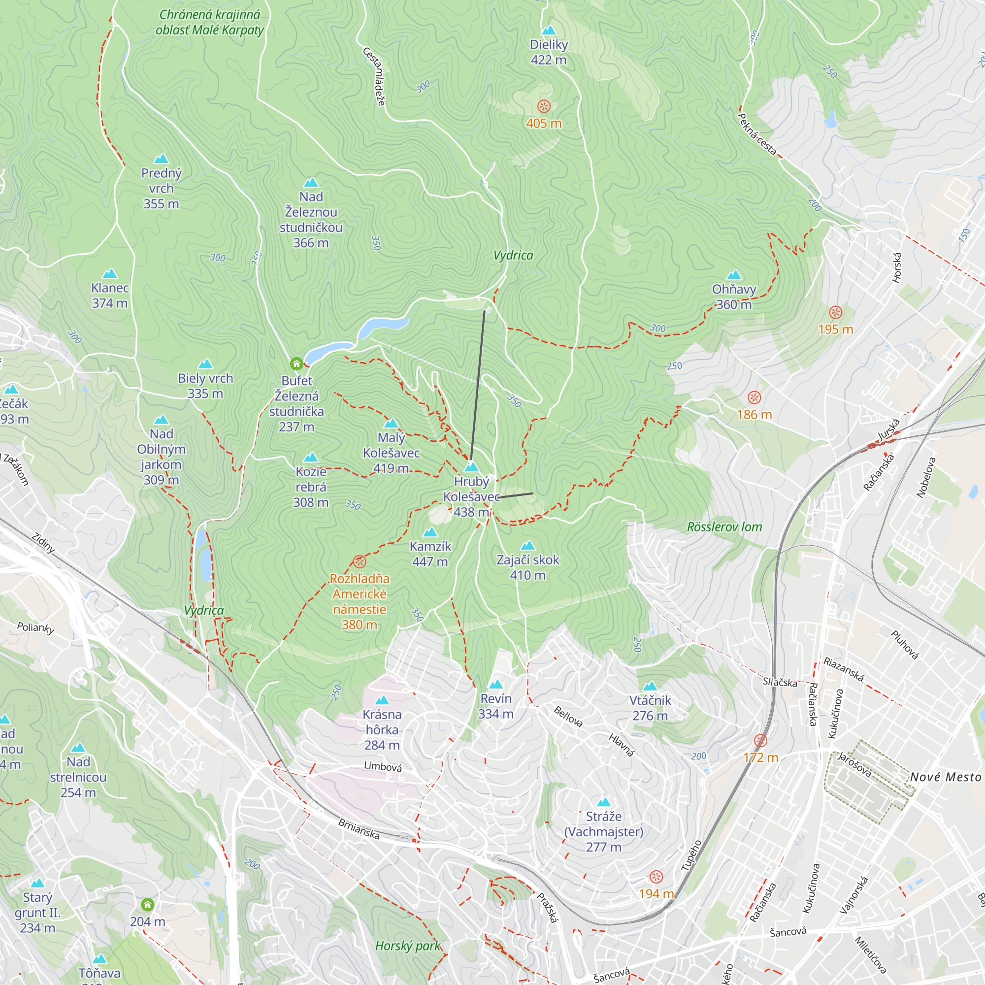 Bufet Kamzík map