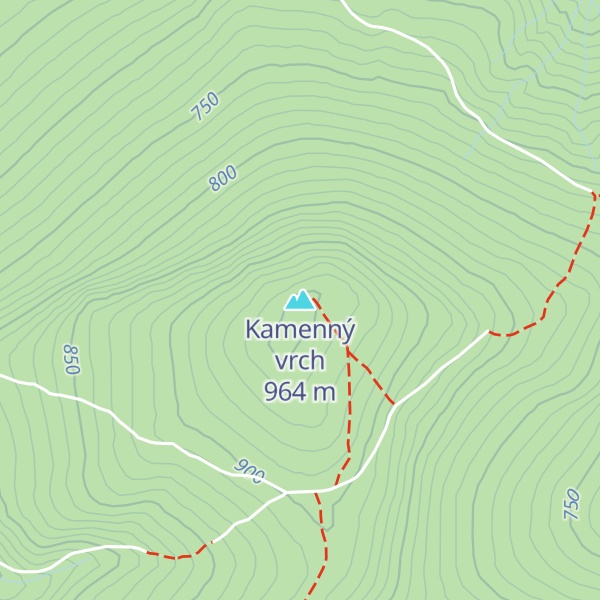 Map of Kamenný vrch