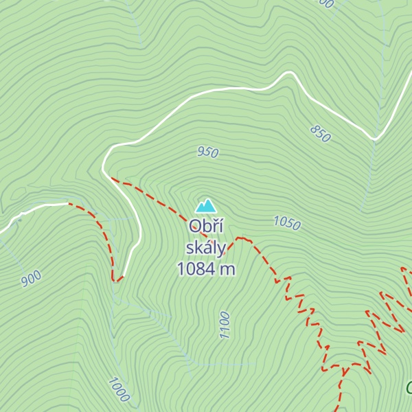 Map of Obří skály