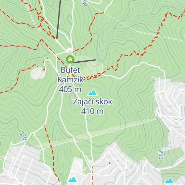 Map of Zajačí skok