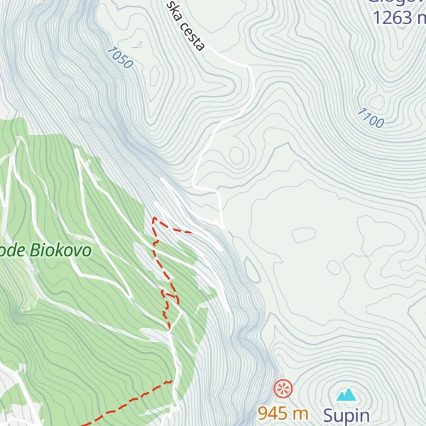 Map of Vrata Biokova
