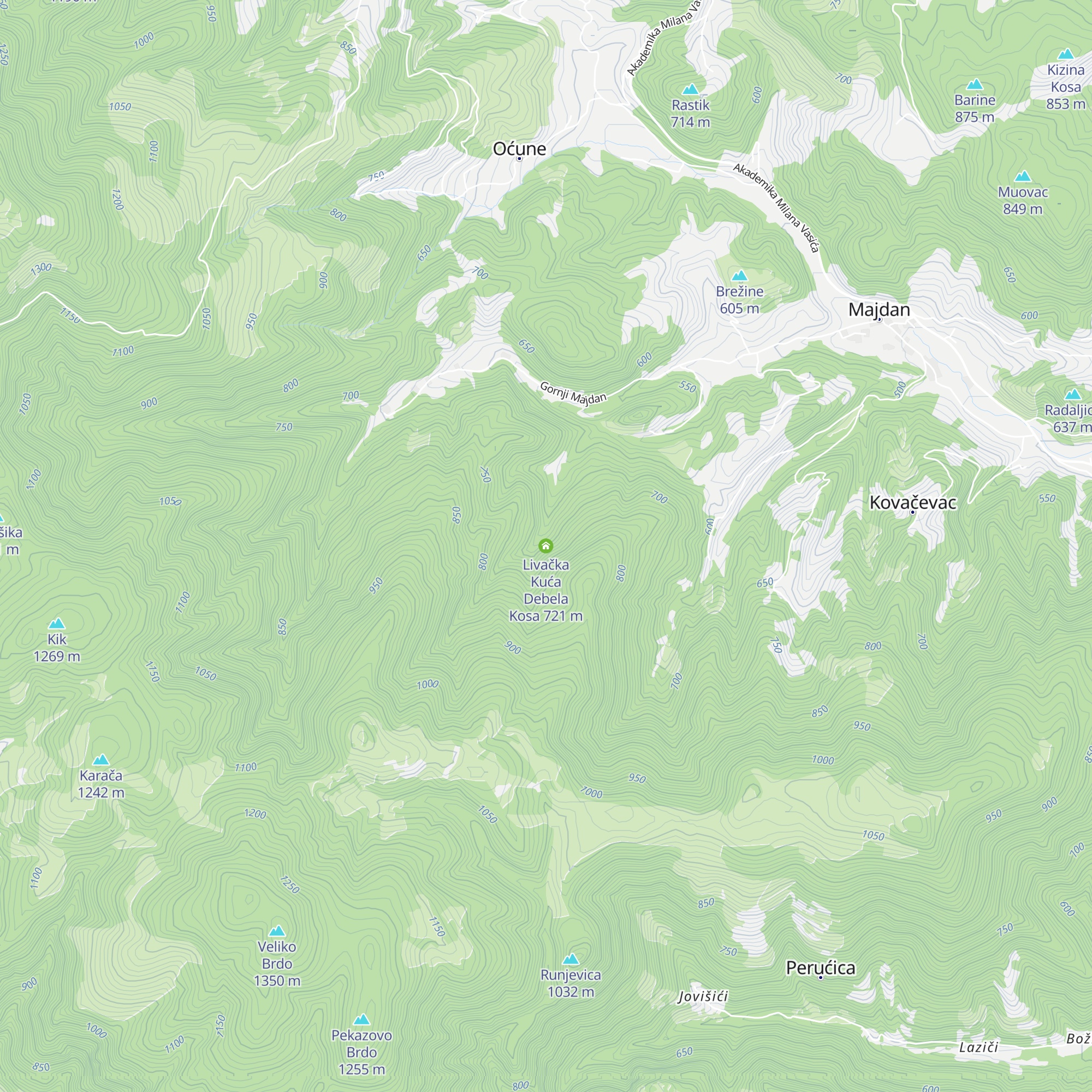 Livačka Kuća Debela Kosa map