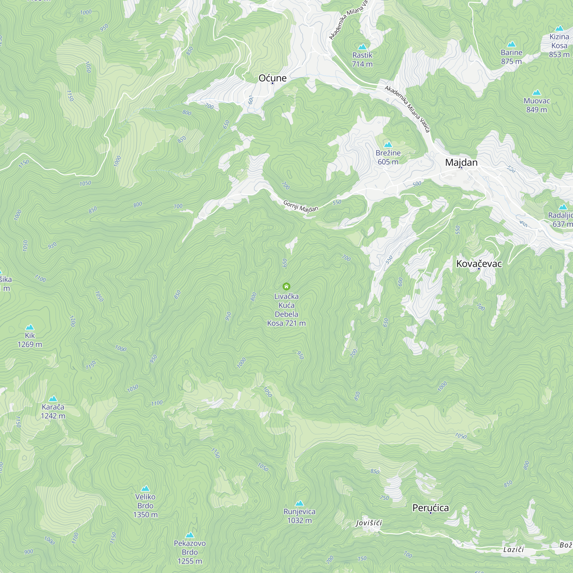 Livačka Kuća Debela Kosa map