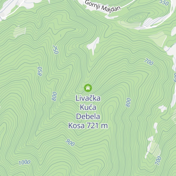 Map of Livačka Kuća Debela Kosa