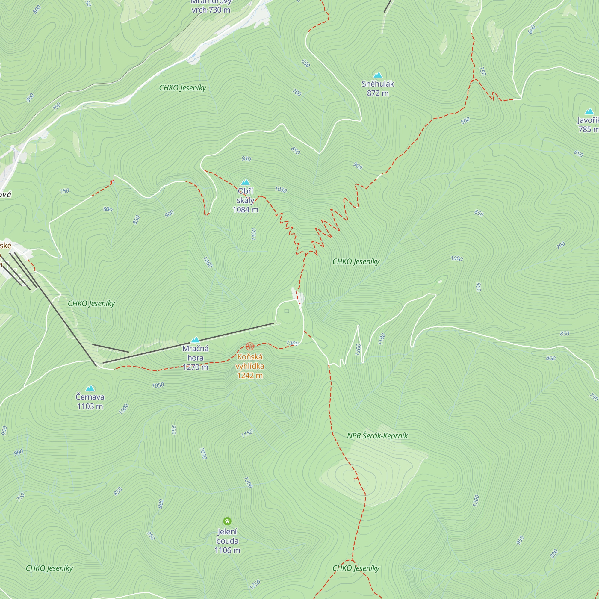 Chata Jiřího na Šeráku map