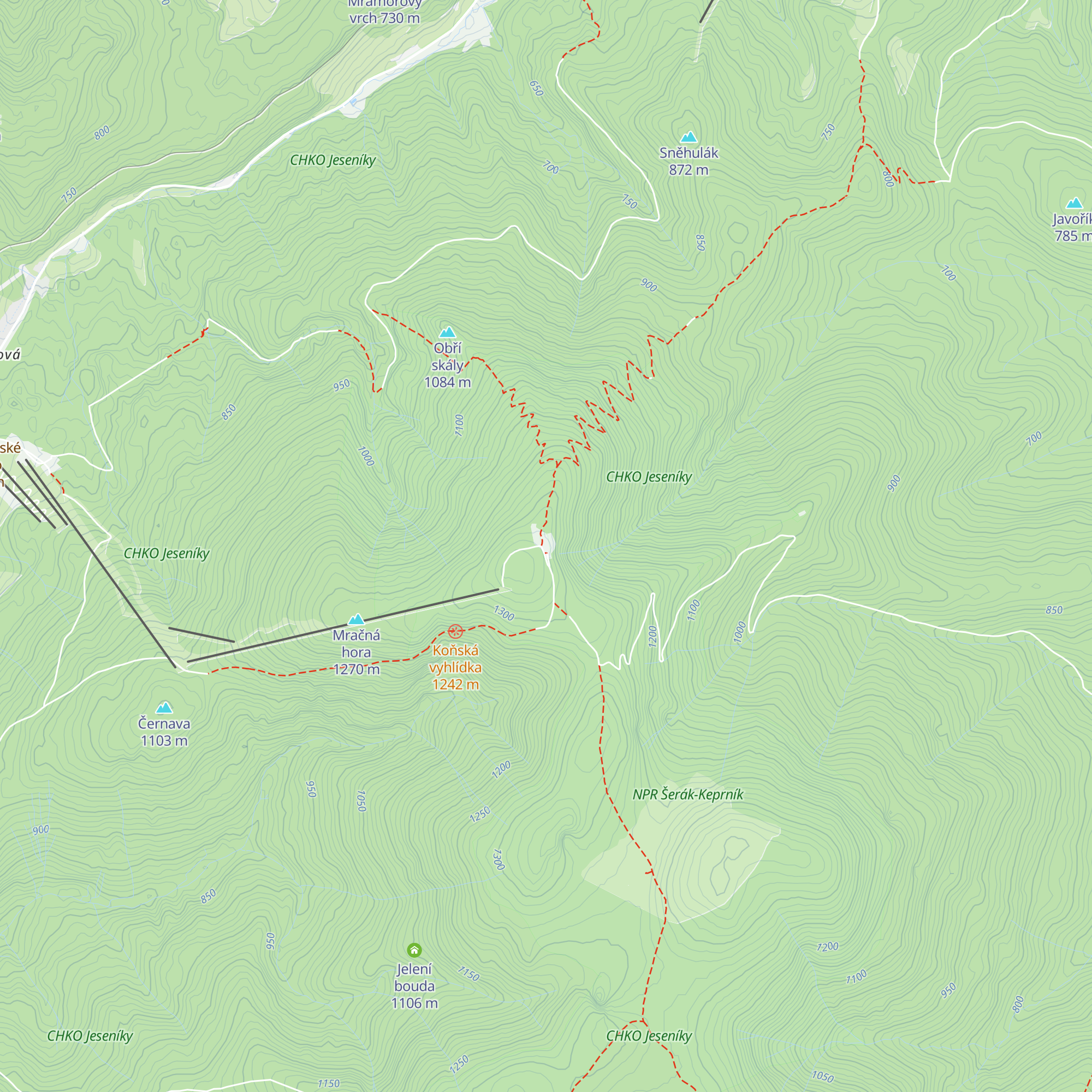Chata Jiřího na Šeráku map