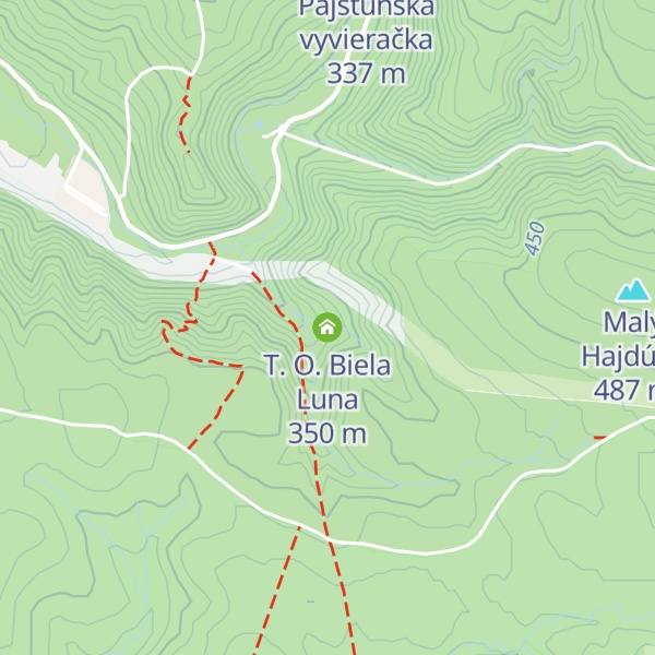 Map of T. O. Biela Luna