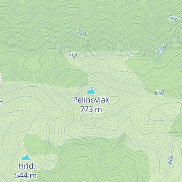 Map of Pelinovjak