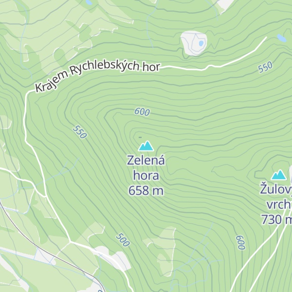 Map of Zelená hora