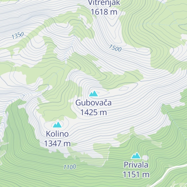 Map of Gubovača