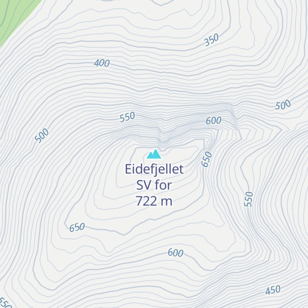 Map of Eidefjellet SV for
