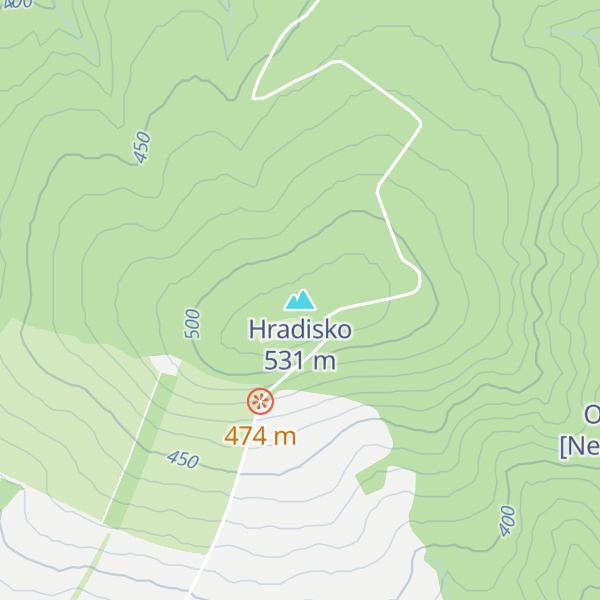 Map of Hradisko