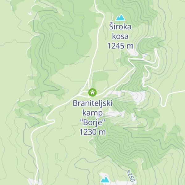 Map of Braniteljski kamp "Borje"