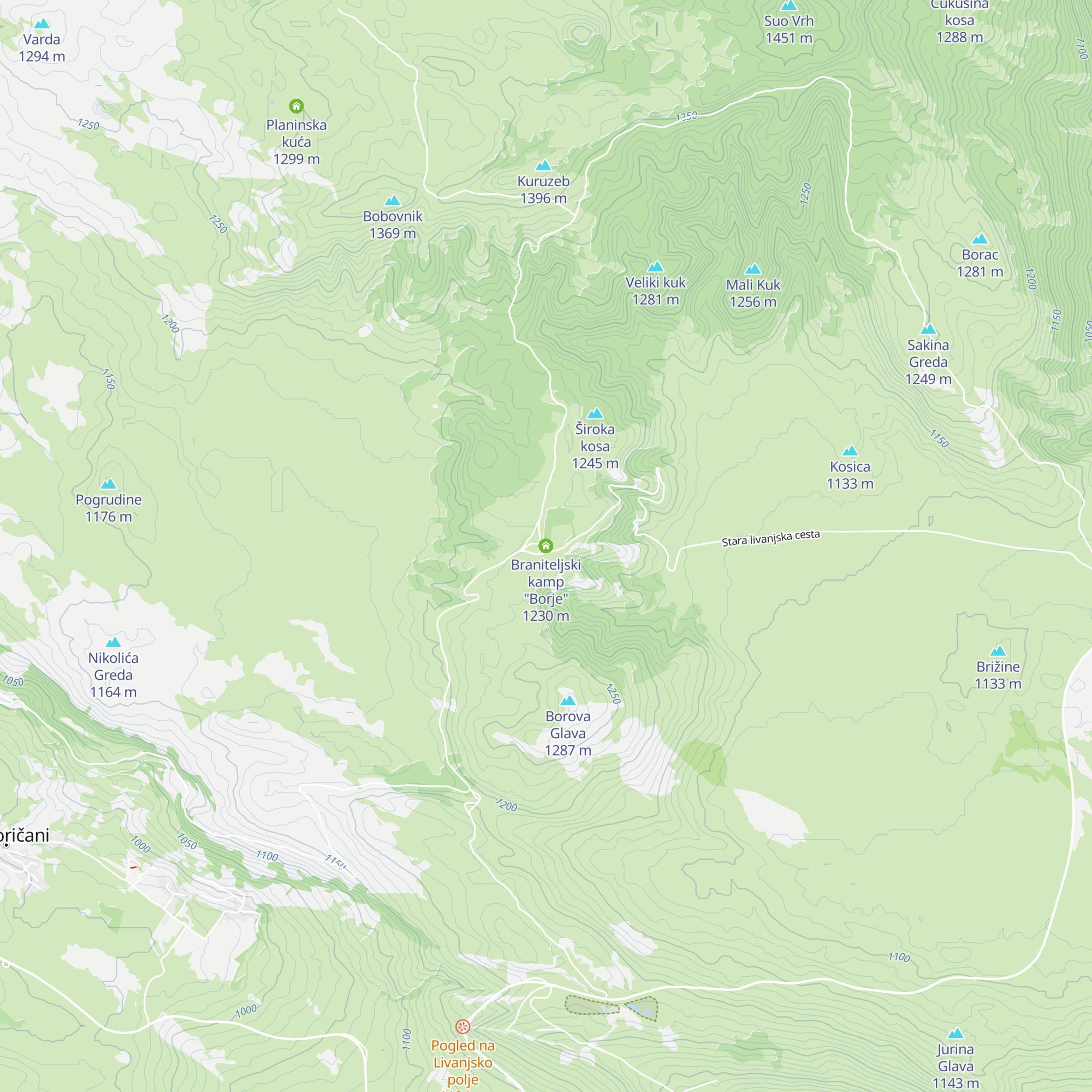 Braniteljski kamp "Borje" map