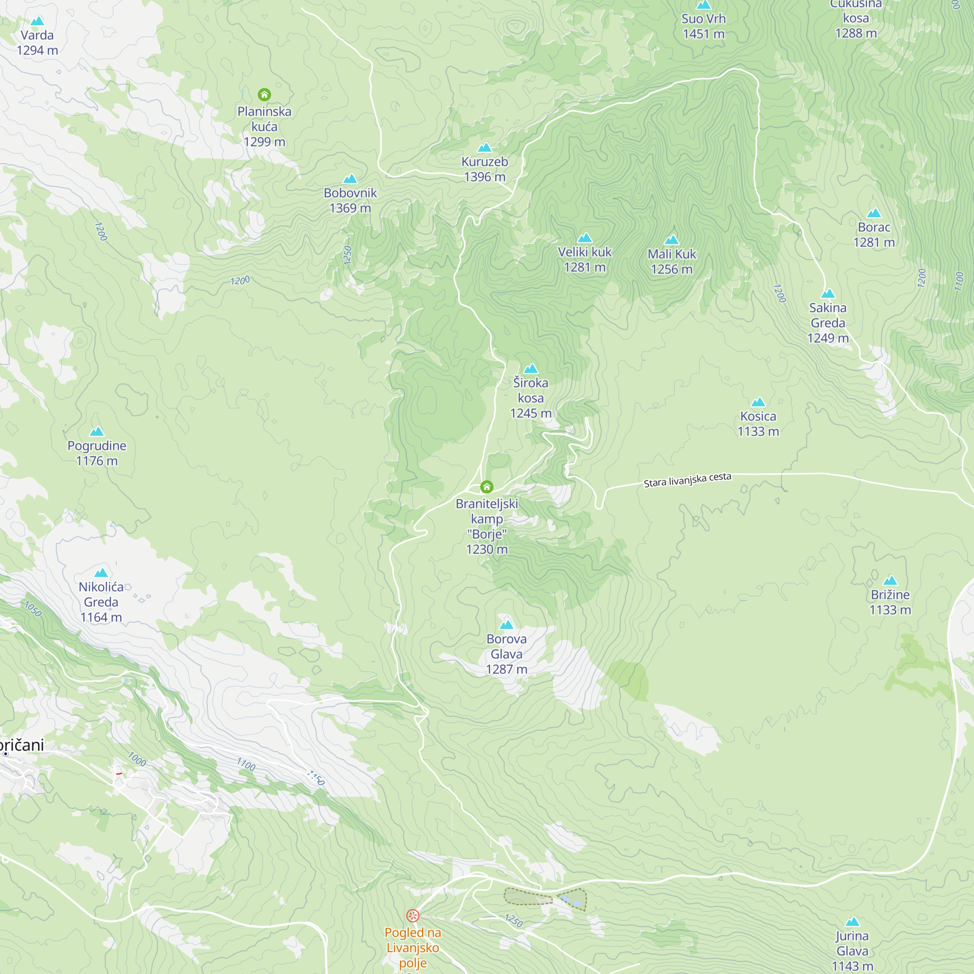 Braniteljski kamp "Borje" map