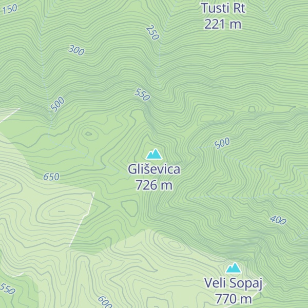 Map of Gliševica