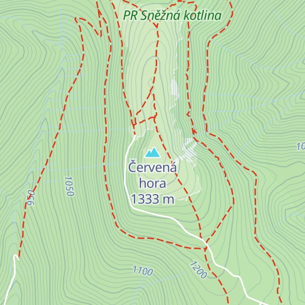Map of Červená hora