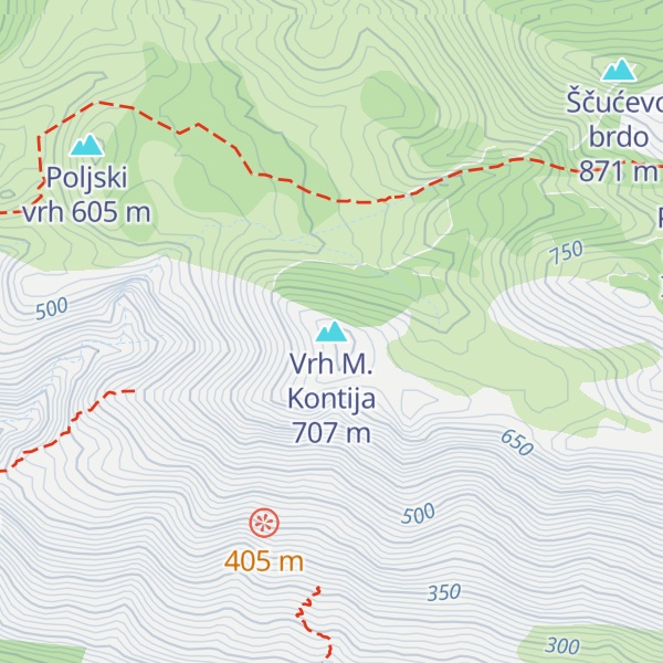 Map of Vrh M. Kontija