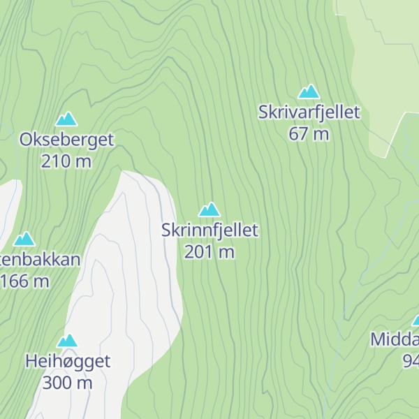 Map of Skrinnfjellet
