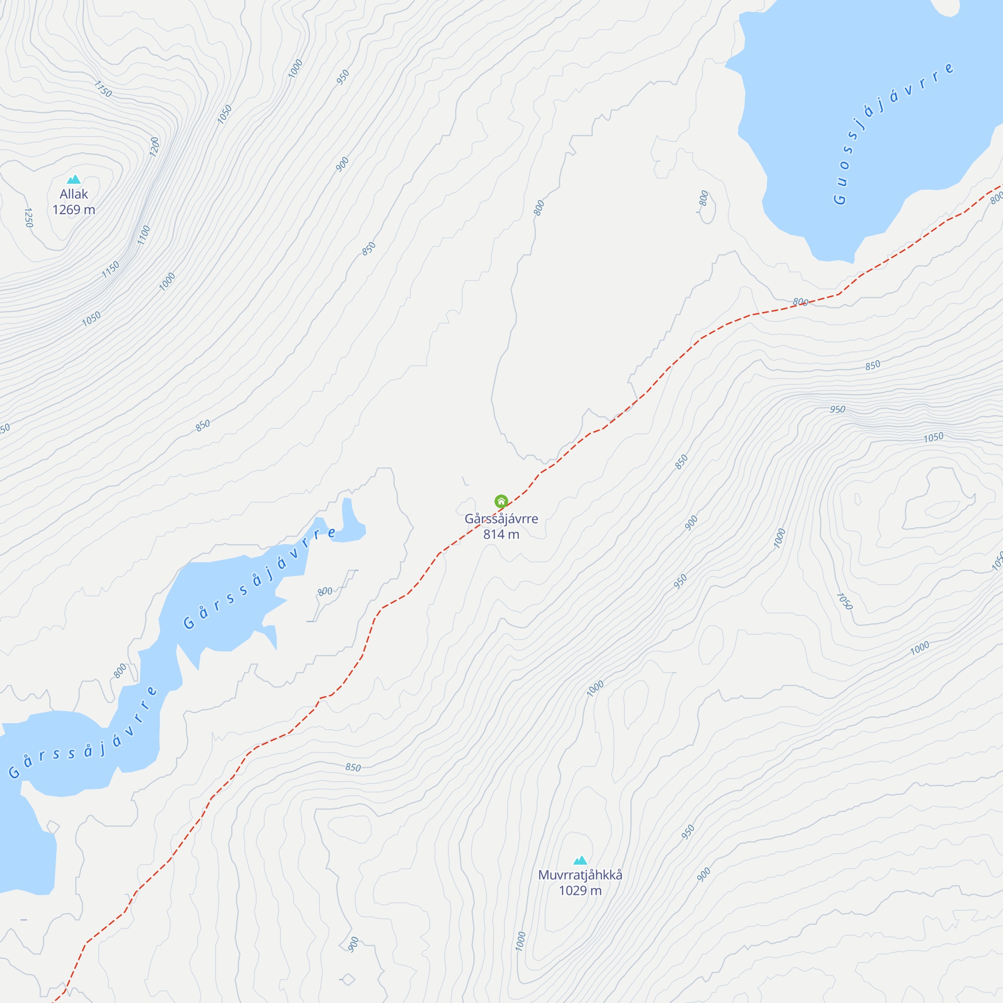 Gårssåjávrre map