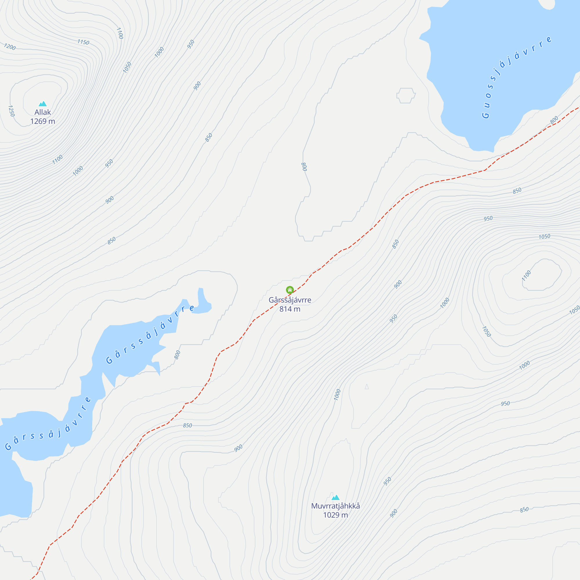 Gårssåjávrre map
