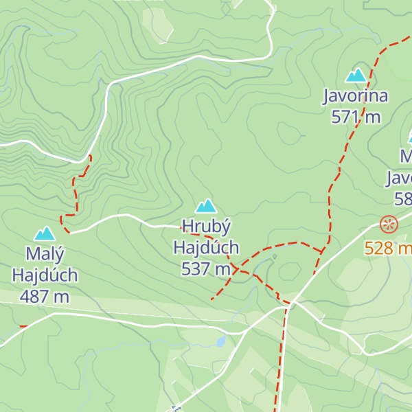 Map of Hrubý Hajdúch