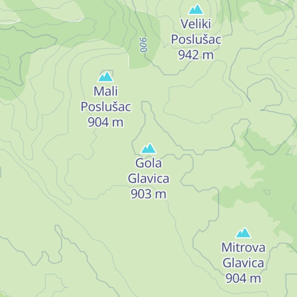 Map of Gola Glavica