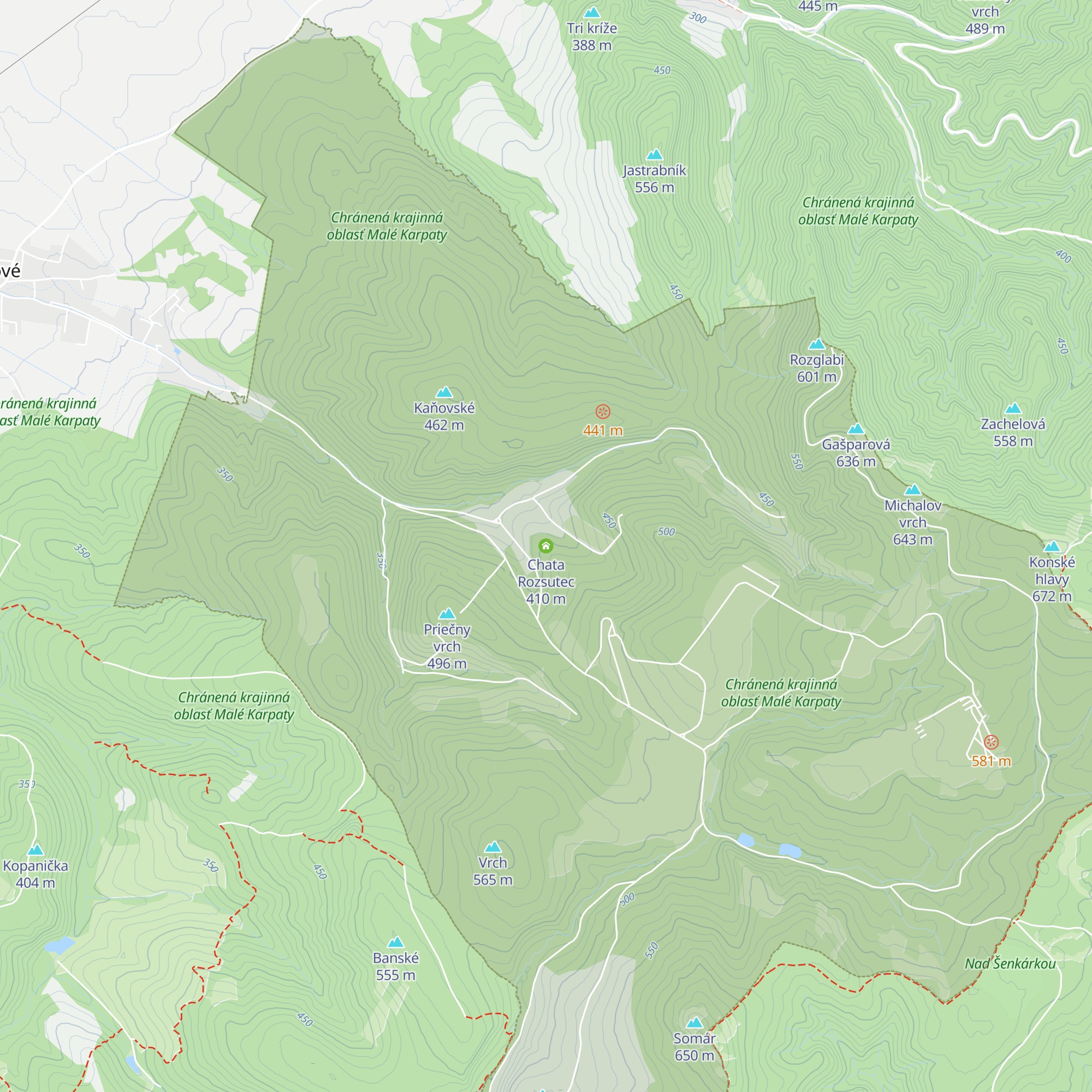 Chata Rozsutec map