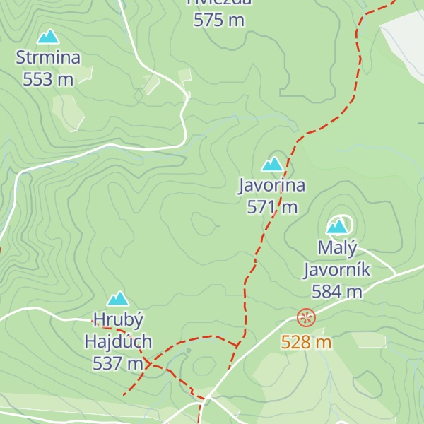 Map of Červený vrch