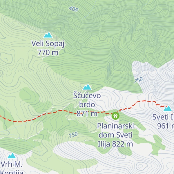 Map of Ščućevo brdo