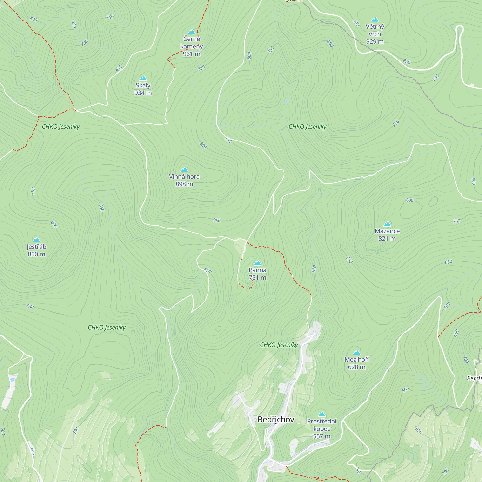 Horská chata Rabštejn map