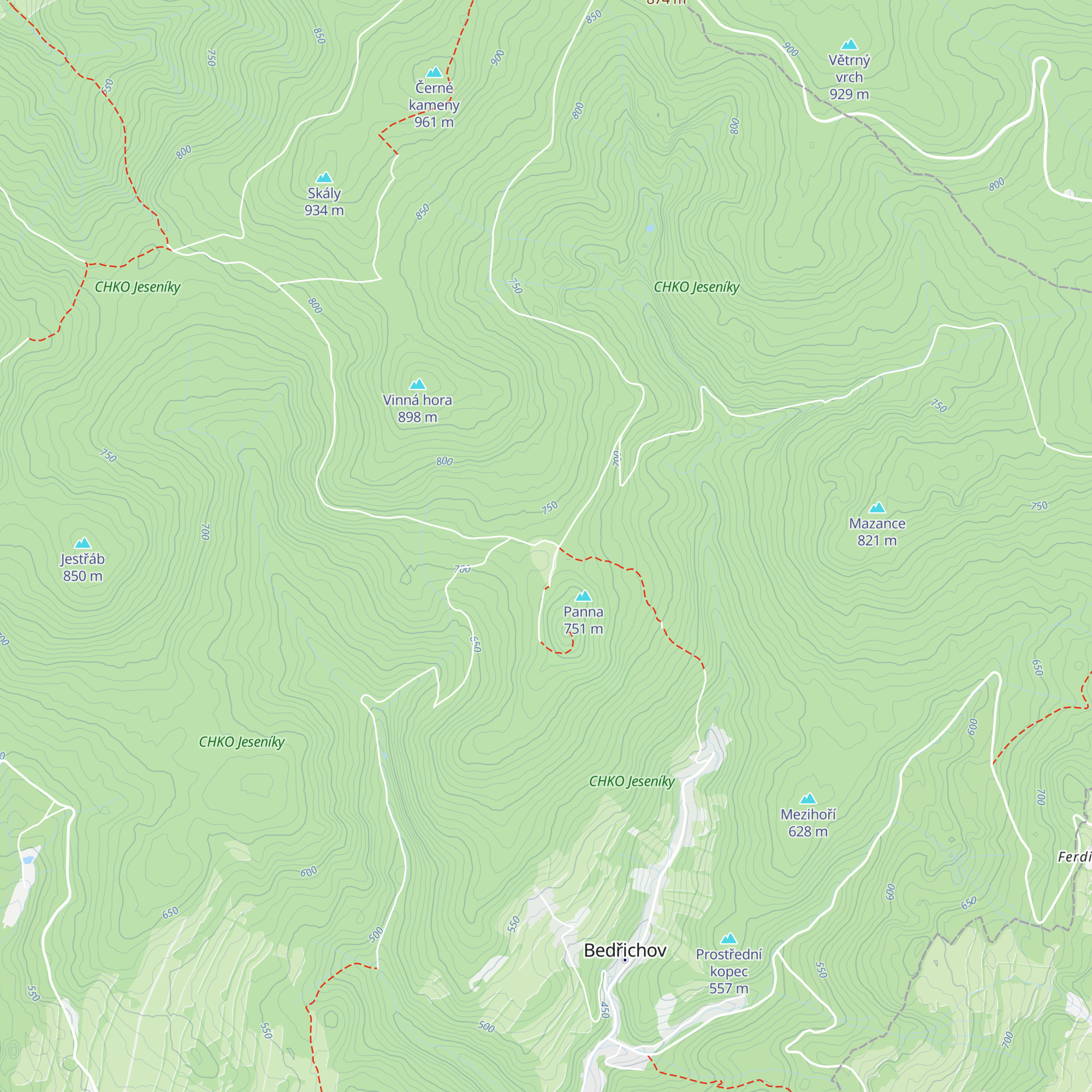 Horská chata Rabštejn map