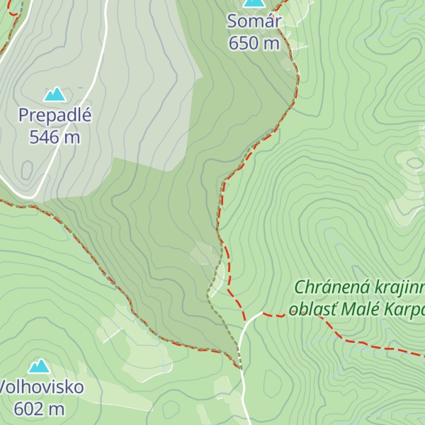 Map of Prostredný vrch