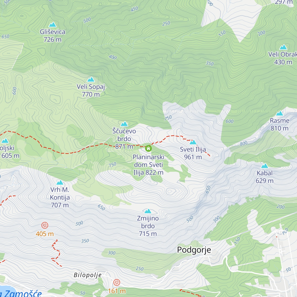 Planinarski dom Sveti Ilija map