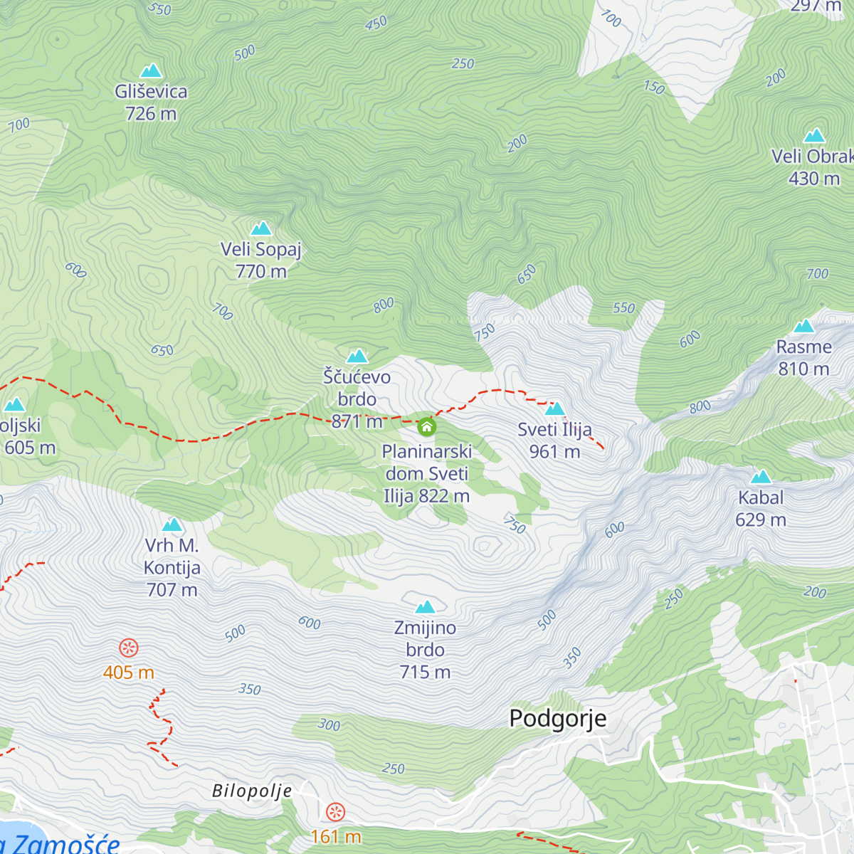 Planinarski dom Sveti Ilija map
