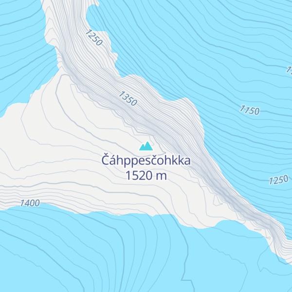 Map of Čáhppesčohkka
