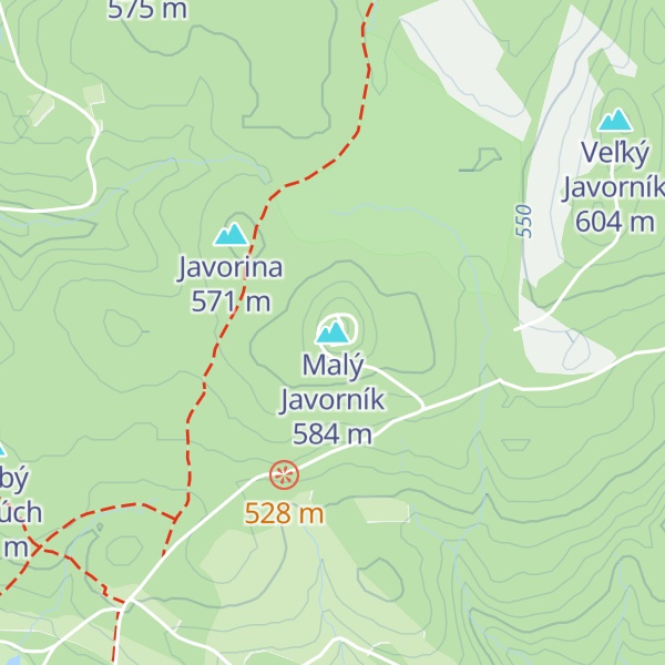 Map of Malý Javorník