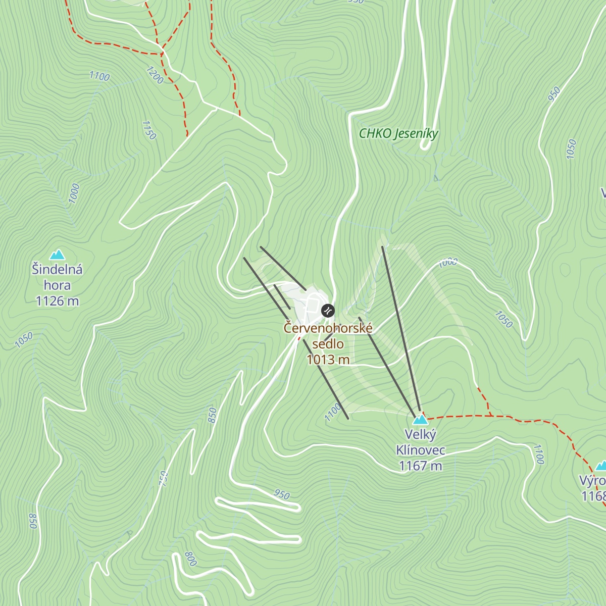 Chata Červenohorské sedlo map