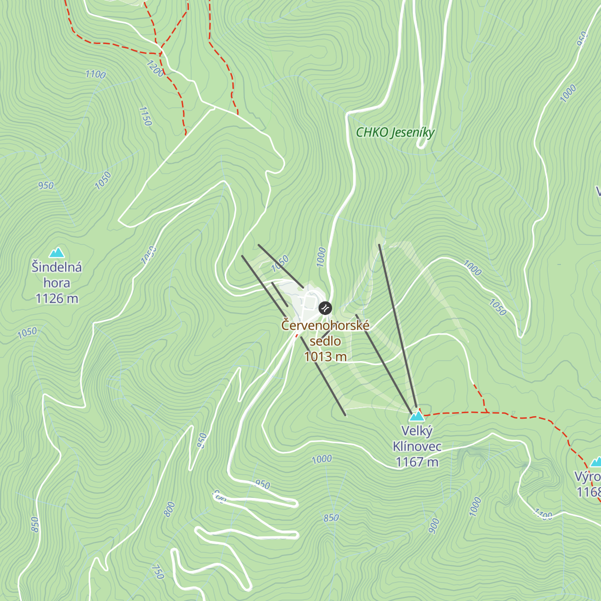 Chata Červenohorské sedlo map