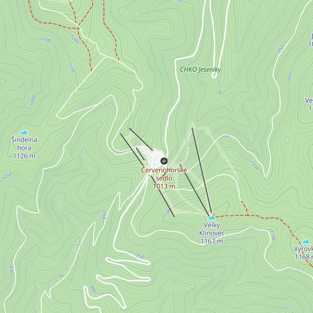 Hotel Červenohorské Sedlo map