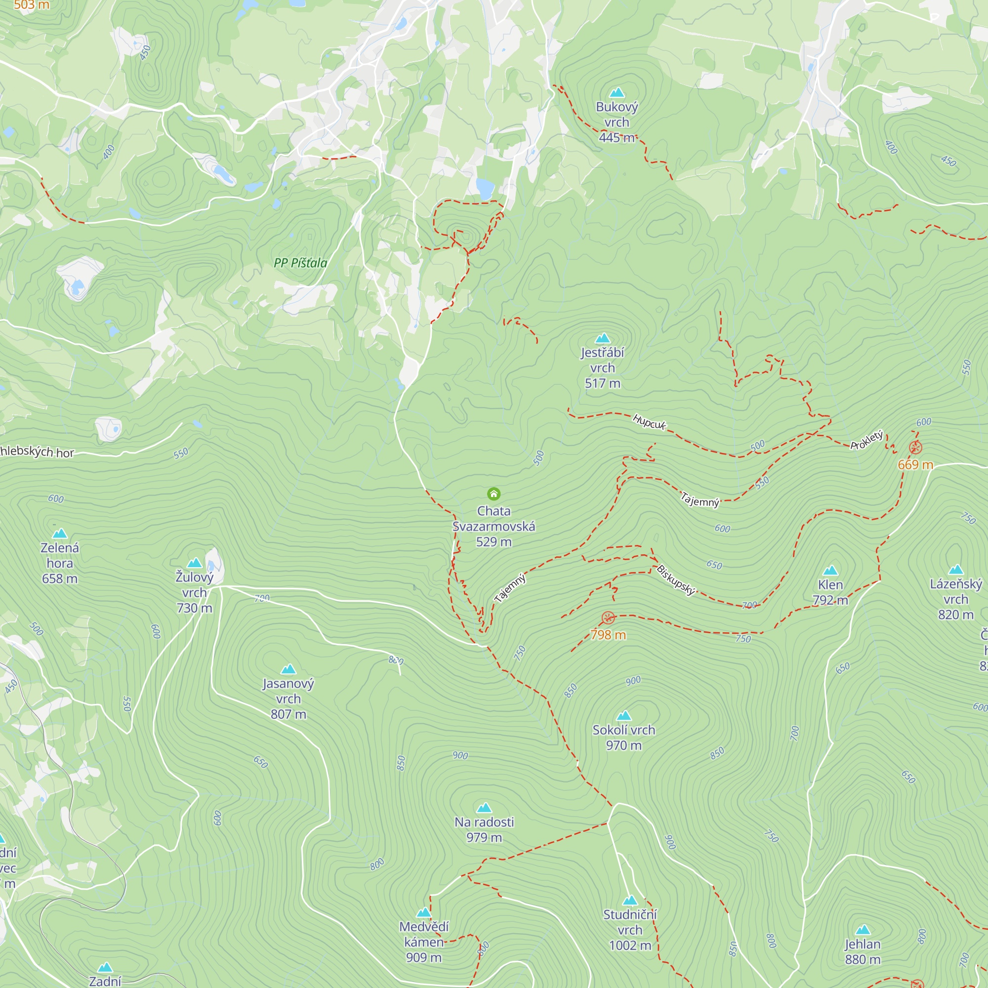 Chata Svazarmovská map